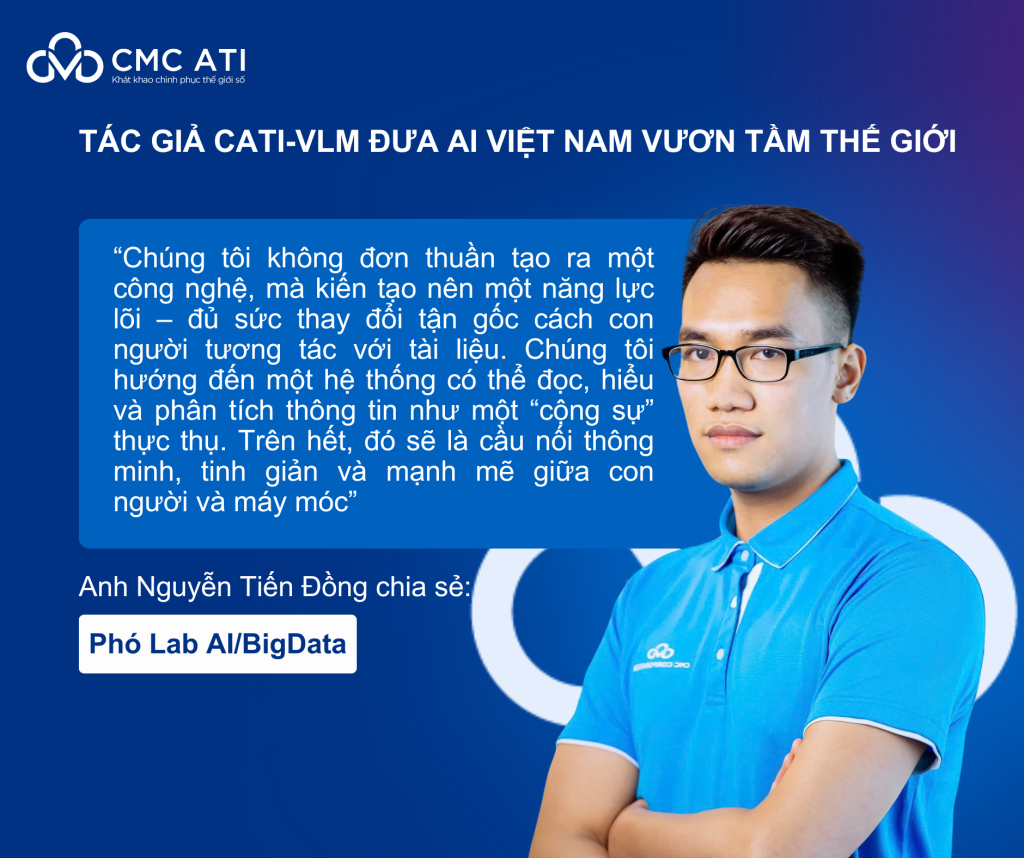 Anh Nguyễn Tiến Đồng chia sẻ về quá trình làm nên sản phẩm CATI-VLM